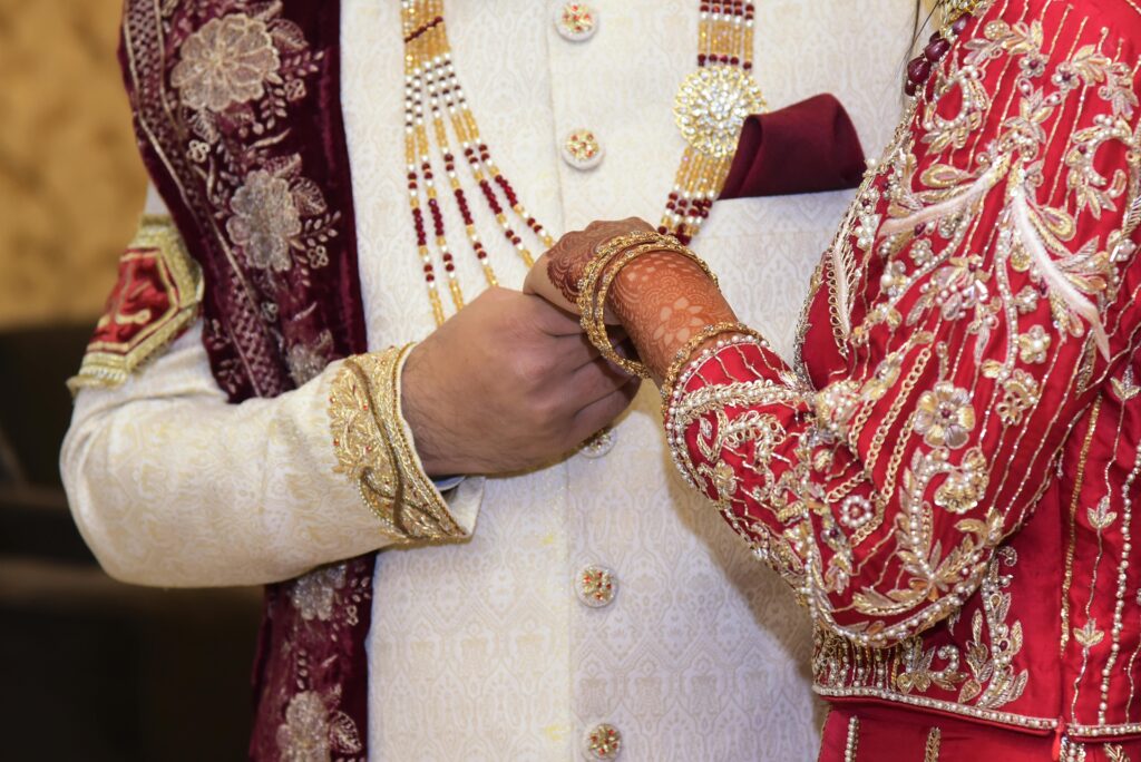 Engagement ceremony catering setup with elegant buffet arrangement